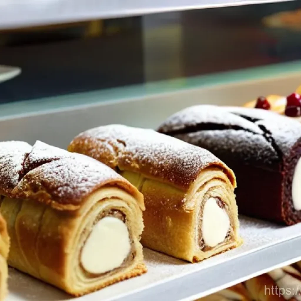 다과와 독일 베이커리 - **A Vibrant, Health-Conscious German Bakery Display:**
    A beautifully arranged display inside a m...