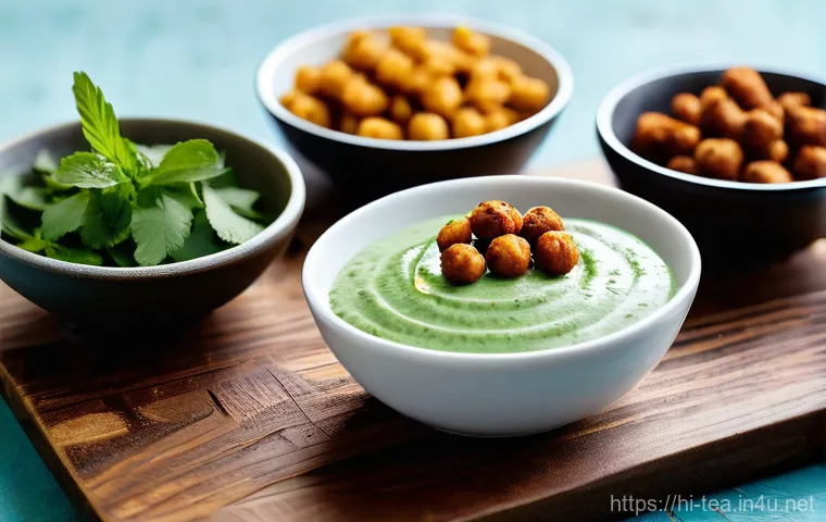 다과와 명절 음식 - **Prompt:** A beautifully arranged festive Indian dining table, showcasing a healthy and modern inte...