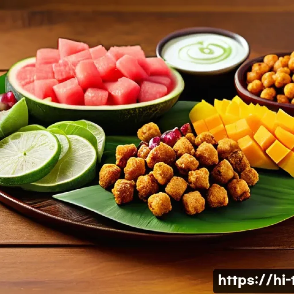 다과 플래터 구성법 - A vibrant party platter showcasing a harmonious blend of colors and textures inspired by Indian fest...